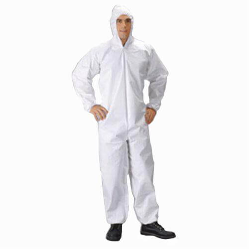 Lakeland® TG428 Disposable Coverall, Micromax®, Elastic Ankle, Serged Seam, Zipper Closure, White