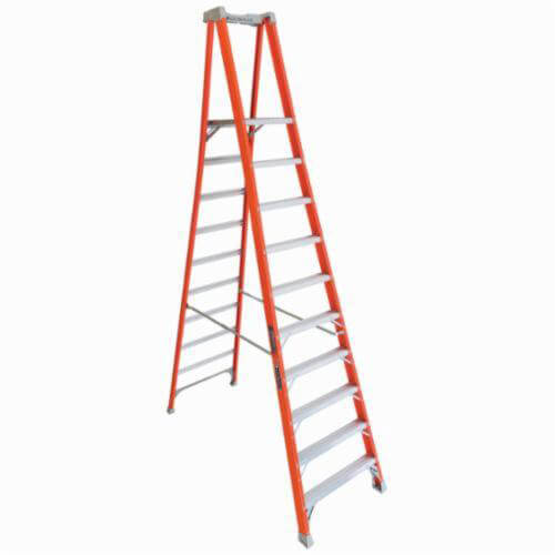 Louisville® FXP1710 FXP1700 Extra Heavy Duty Non-Conductive Professional Platform Stepladder, 10 ft Ladder, 300 lb Load