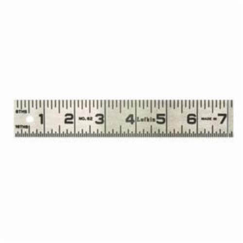 Lufkin® 624FTN Precision Rule, 1 pc, 4 ft Length, 1-1/4 in Width, 1/16 in Thickness, Imperial, Graduations: 8ths, 16ths