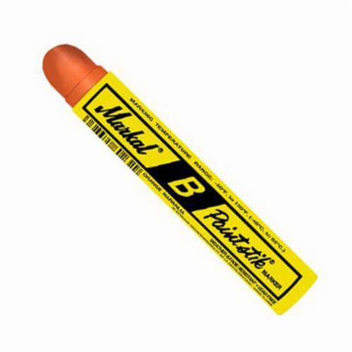 Markal® 080224 B Paintstik® Solid Paint Crayon, 11/16 in Round Tip, Orange