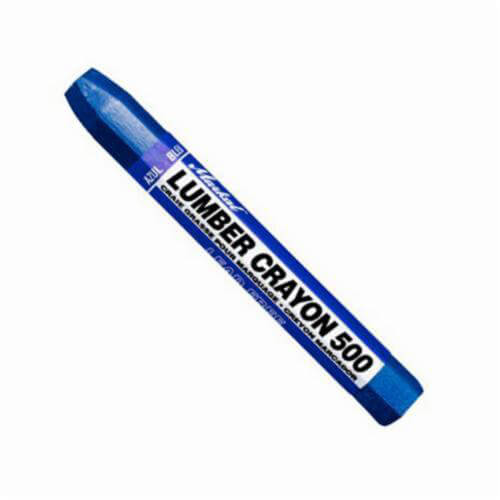 Markal® 080325 500 Clay Based Lumber Crayon, 1/2 in Hex Tip, Blue