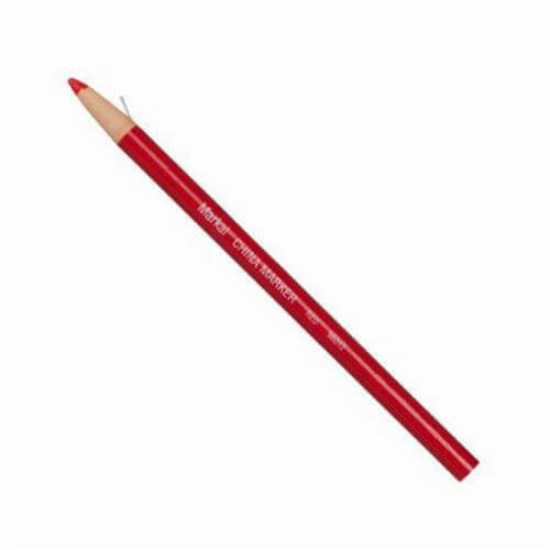 Markal® 096012 General Purpose Paper-Wrapped Grease Pencil Marker, 3/8 in, Paraffin Wax, Red