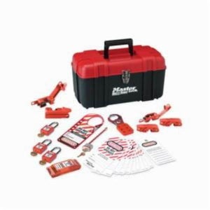 Master Lock® 1457E410KA Personal Safety Lockout Kit, 24 pc, Red
