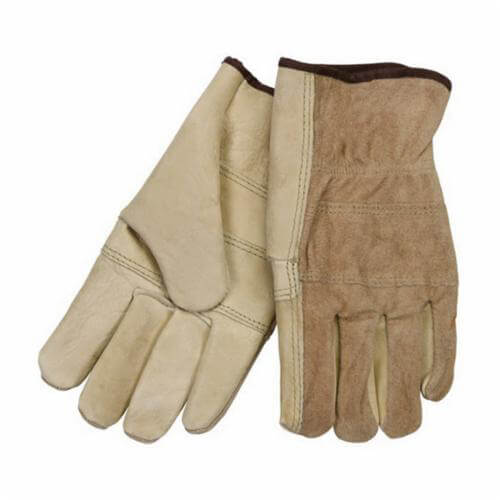 MCR Safety 3205L Industrial Grade General Purpose Gloves, Drivers, Gunn Pattern/Standard Finger/Keystone Thumb Style, L, Cowhide Leather Palm