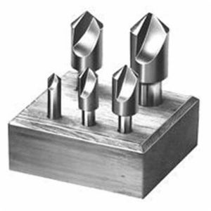 Michigan Drill® 497S8 Chatterless Machine Countersink Set, 1/4 in dia Min Head, 1 in dia Max Head, 90° Max Included Angle, 6 Flutes, 8 pc, HSS