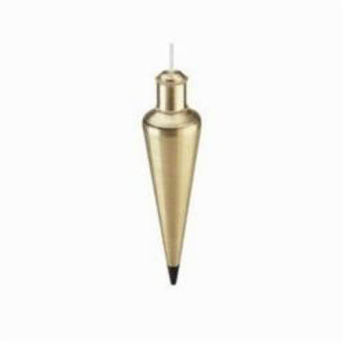 Empire® 908BR Plumb Bob, 8 oz Size, 8.69 in L, Brass, Lacquered, Gold