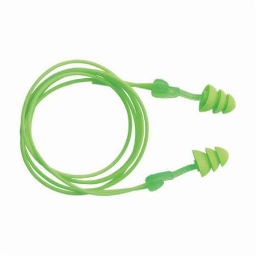 Moldex® 6445 Glide® Multi-Use Earplugs, 27 dB Noise Reduction, Triple Flange Shape, OSHA Approved, Reusable, Corded Design