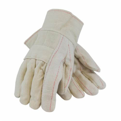 PIP® 94-924I Economy Grade Men's Hot Mill Gloves, Universal, Cotton/Canvas, Natural, Cotton, Open Band Top Cuff, 10.3 in L