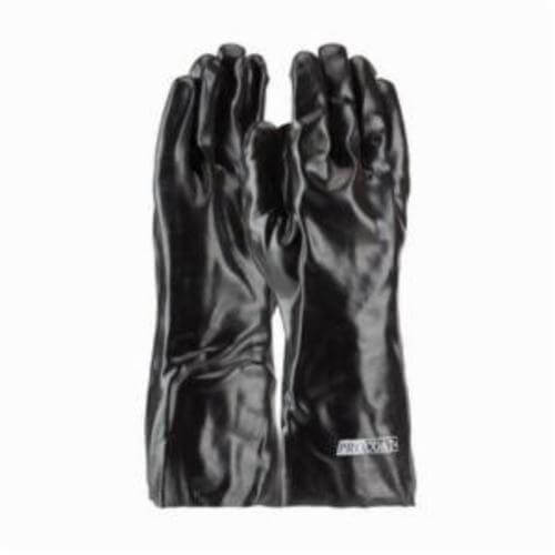 PIP® ProCoat® 58-8040 Dipped Men's Chemical-Resistant Gloves, Universal, Cotton, Black, Cotton Interlock Knit Lining, 14 in L
