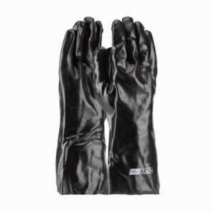 PIP® ProCoat® 58-8040 Dipped Men's Chemical-Resistant Gloves, Universal, Cotton, Black, Cotton Interlock Knit Lining, 14 in L