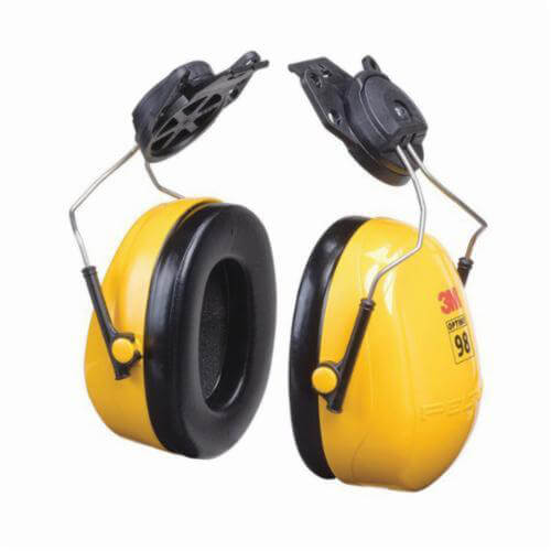 3M™ 7000002326 Peltor™ Noise Reduction Ear Muff, 23 dB Noise Reduction, Yellow/Black, Hard Hat Mounted Band Position