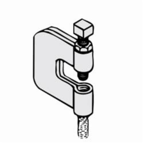 PHD 250 1037EG C-Clamp with Lock Nut, 3/8 in Rod, 400 lb Load, Carbon Steel, Electro-Galvanized