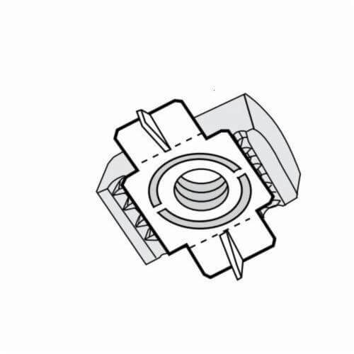 PHD S3408 EG Squeeze Nut, 1/2 in Thread, Low Carbon Steel