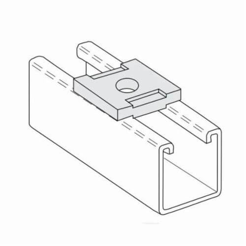 PHD S5006 EG No Turn Square Washer, 1 Holes, Carbon Steel