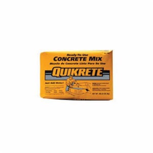 Quikrete® 1101-80 Concrete Mix, 80 lb Bag, Gray, 50 to 70°F, 0.6 cu-ft Yield, for General Concrete Work