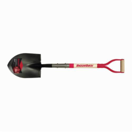 Razor-Back® 43201 Heavy Duty Round Point Shovel, Forged Steel Blade, 30 in Handle Length, Hardwood Handle