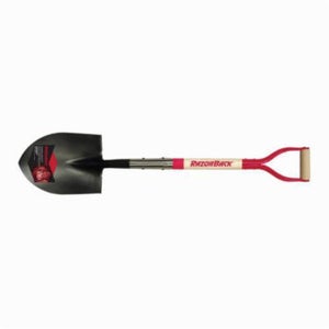 Razor-Back® 43201 Heavy Duty Round Point Shovel, Forged Steel Blade, 30 in Handle Length, Hardwood Handle