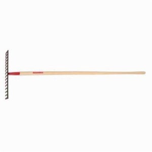 Razor-Back® 63111 Heavy Duty Level Head Rake, 16 Tines, Forged Steel, Hardwood Handle