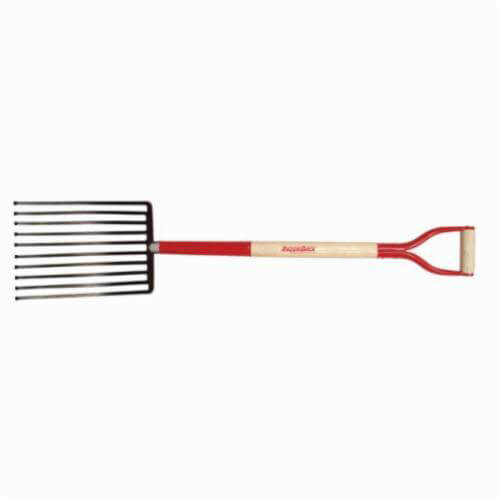 Razor-Back® 76107 Stone/Ballast Fork, 10 Tines, Forged Steel Tine, Hardwood Handle