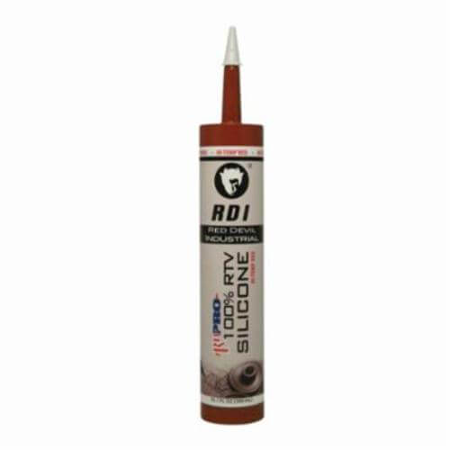 Red Devil® 08090I RD PRO® Heat-Resistant Industrial Grade RTV Silicone Sealant, 10.1 oz Cartridge, Paste, Red, 1.04