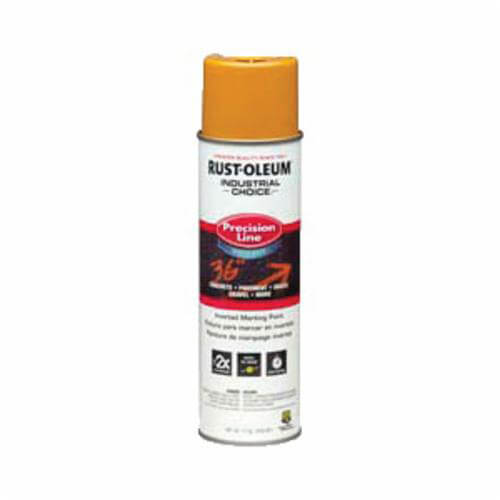Rust-Oleum® 203033 M1800 Precision Line Water Based Inverted Marking Paint, 17 oz Container, Liquid Form, Caution Yellow