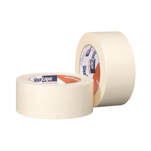 Shurtape® 120407 CP 105 Economical General Purpose Masking Tape, 55 m L x 48 mm W, 4.6 mil Thick, Synthetic Rubber Adhesive