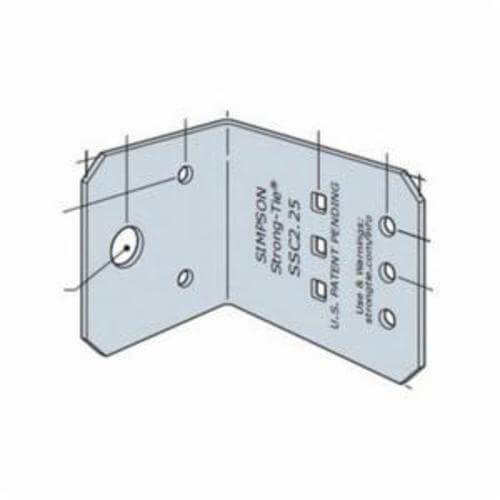 Simpson Strong-Tie® SSC2.25-R125 Stud Connector, 14 ga, 2-1/4 in L x 3 in W, Steel