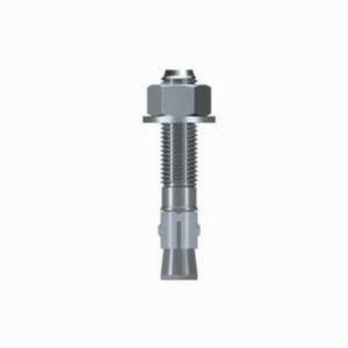 Simpson Strong-Tie® WA75414 Wedge-All® Wedge Anchor, 3/4 in dia, 4-1/4 in OAL, 2-3/8 in L Thread, Carbon Steel, Zinc Plated