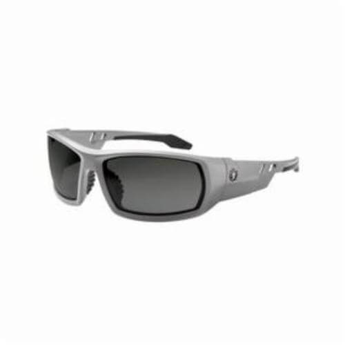 Ergodyne® Skullerz® 50131 ODIN Polarized Safety Glasses, Anti-Scratch, Smoke Lens, Full Framed Frame, Matte Gray, ANSI Z87.1+, CSA Z94.3, MIL-PRF 32432