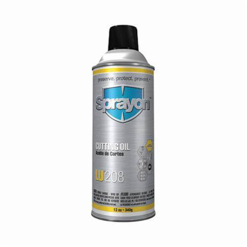 Sprayon® S00208000 LU™208 Light Pressure Cutting Oil, 16 oz Aerosol Can, Petroleum, Liquid, Amber