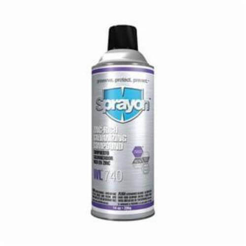 Sprayon® S74101000 WL™740 Zinc-Rich Galvanizing Compound, 1 gal, Medium Gray, 22 sq-ft Coverage, Low Gloss