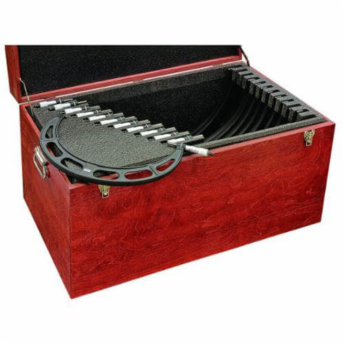 Starrett® S436FXRLZ Outside Micrometer Set, 12 pc, 12 to 24 in Range 0.001 in Graduations, Carbide Tip