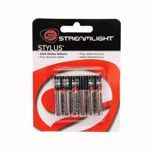 Streamlight® 65030 Stylus® Replacement Battery, Alkaline, 1.5 VDC V Nominal, 650 mAh Nominal, AAAA Battery, 5 yr Shelf Life