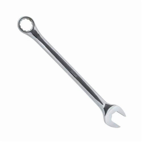 Urrea® 1256 Combination Wrench, 1-3/4 in, 12 Points, 15° Offset, 24-3/4 in OAL, Forged Alloy Steel, Polished Chrome/Nickel Plated