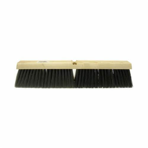 Weiler® 42037 Push Broom, 24 in OAL, 3 in L Trim, Medium Sweep Face, Black Polypropylene Bristle