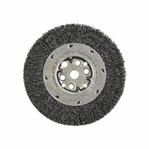 Weiler® 01505 High Density Medium Face Wheel Brush, 6 in dia Brush, 3/4 in W Face, 0.014 in dia Crimped Filament/Wire