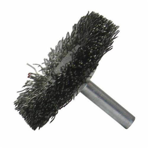 Weiler® 17912 Concave Wheel Brush, 2-1/2 in dia Brush, 0.014 in dia Crimped Filament/Wire