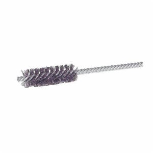 Weiler® 21114 Power Tube Brush, 1 in dia x 2-1/2 in L, 5-1/2 in OAL, 0.006 in dia Filament/Wire, Steel Fill