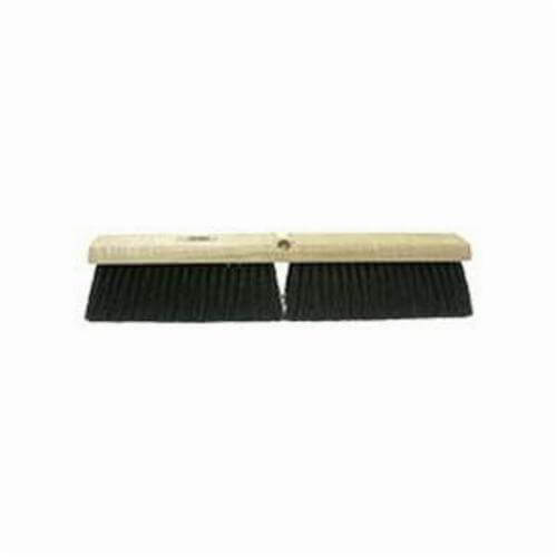 Weiler® 42008 Push Broom, 24 in OAL, 3 in L Trim, Medium Sweep Face, Black Tampico Bristle