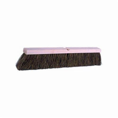 Weiler® 42023 Threaded Tip Push Broom, 24 in OAL, 4 in L Trim, Medium/Coarse Sweep Face, Brown Palmyra Bristle