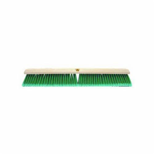 Weiler® 42163 Perma-Sweep™ Push Broom Head, 18 in OAL, 3 in L Trim, Fine Sweep Face, Flagged Green Polystyrene Bristle