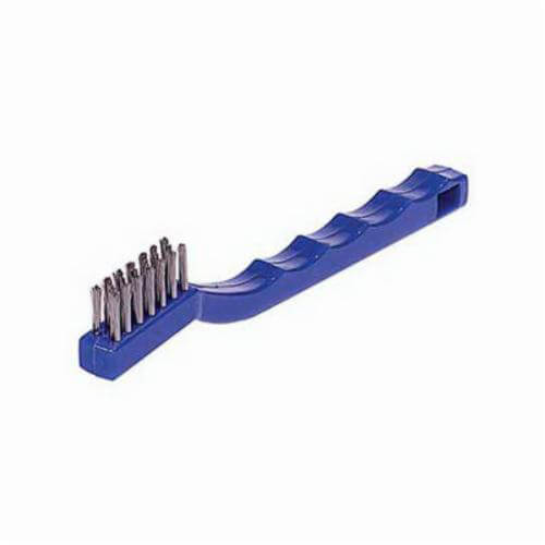 Weiler® 44075 Small Handle Scratch Brush, 1-3/8 in Brush, 7-1/2 in L x 1/2 in W Block, 1/2 in L SS Trim