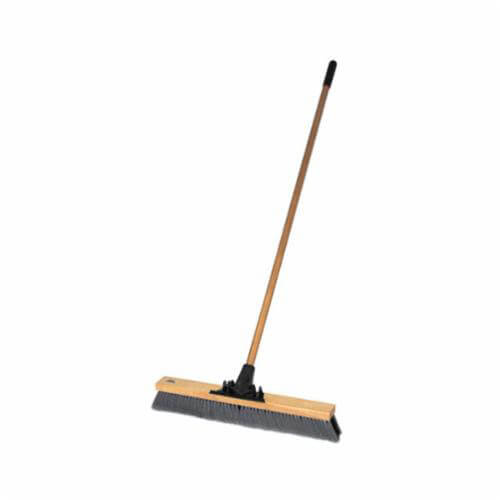 Weiler® 44600 Pro-Flex™ Push Broom, 24 in OAL, 3 in L Trim, Black/Gray Polypropylene/Polystyrene Bristle