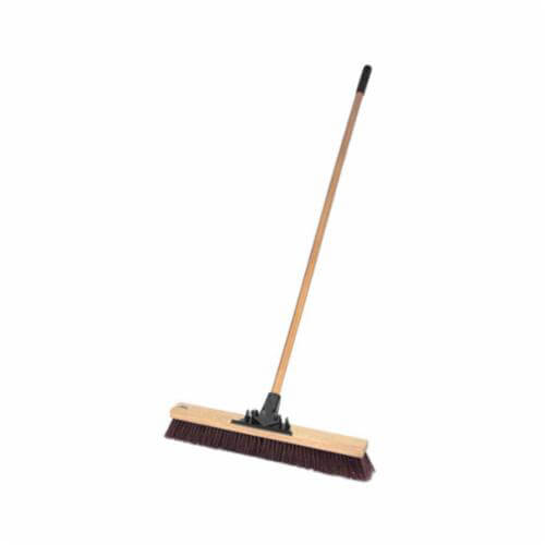 Weiler® 44604 Pro-Flex™ Push Broom, 24 in OAL, 3-1/4 in L Trim, Maroon Polypropylene Bristle