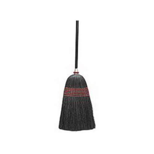 Weiler® 70304 Light Industrial Upright Broom, Corn Bristle, 16 in L Trim, Wood Handle, 56 in OAL