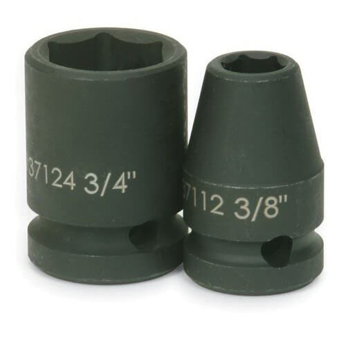 Williams® 37124 Supertorque® Standard Socket, Impact Rated, Imperial, 1/2 in Drive, Shallow Length Socket, 3/4 in Socket