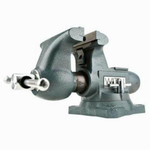 Wilton® 1765 Round Channel Tradesman Vise with Swivel Base, Reversible with 1 Side Serrated/1 Side Smooth Jaw, 6-1/2 in Jaw Opening