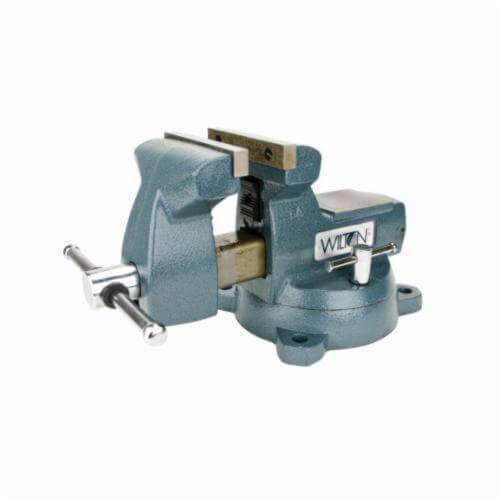 Wilton® 21800 Mechanic's Vise with Swivel Base, Serrated Jaw, 8-1/4 in Jaw Opening, 8 in W Hardened Steel Jaw, 4-3/4 in D Throat