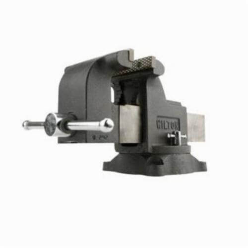 Wilton® WS6 Shop Vise with Swivel Base, Serrated Jaw, 6 in Jaw Opening, 6 in W Steel Jaw, 3-1/2 in D Throat
