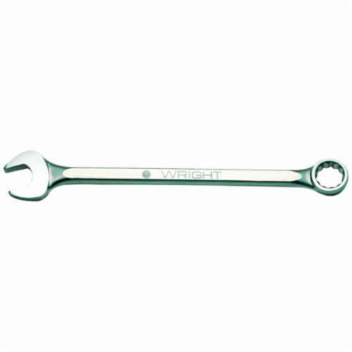 WrightGrip™ 1188 Flat Stem Heavy Duty Combination Wrench, 2-3/4 in, 12 Points, 15° Offset, 29-3/4 in OAL, Satin, ASME B107.100